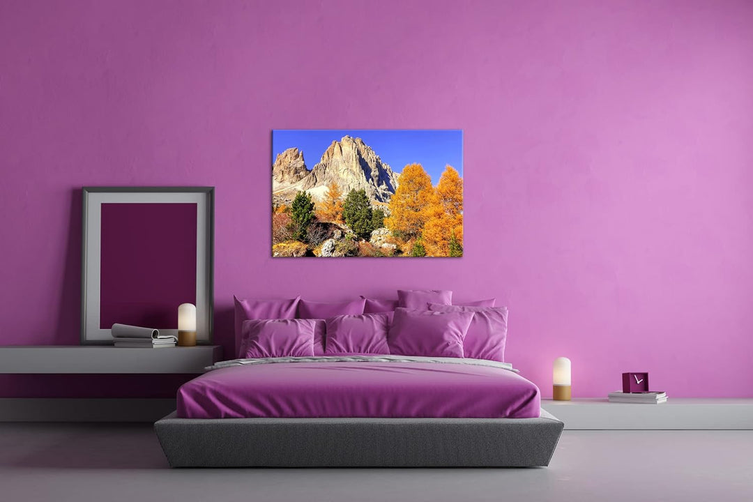 deyoli die atemberaubenden Dolomiten Italiens Format: 80x60 als Leinwandbild, Motiv fertig gerahmt a
