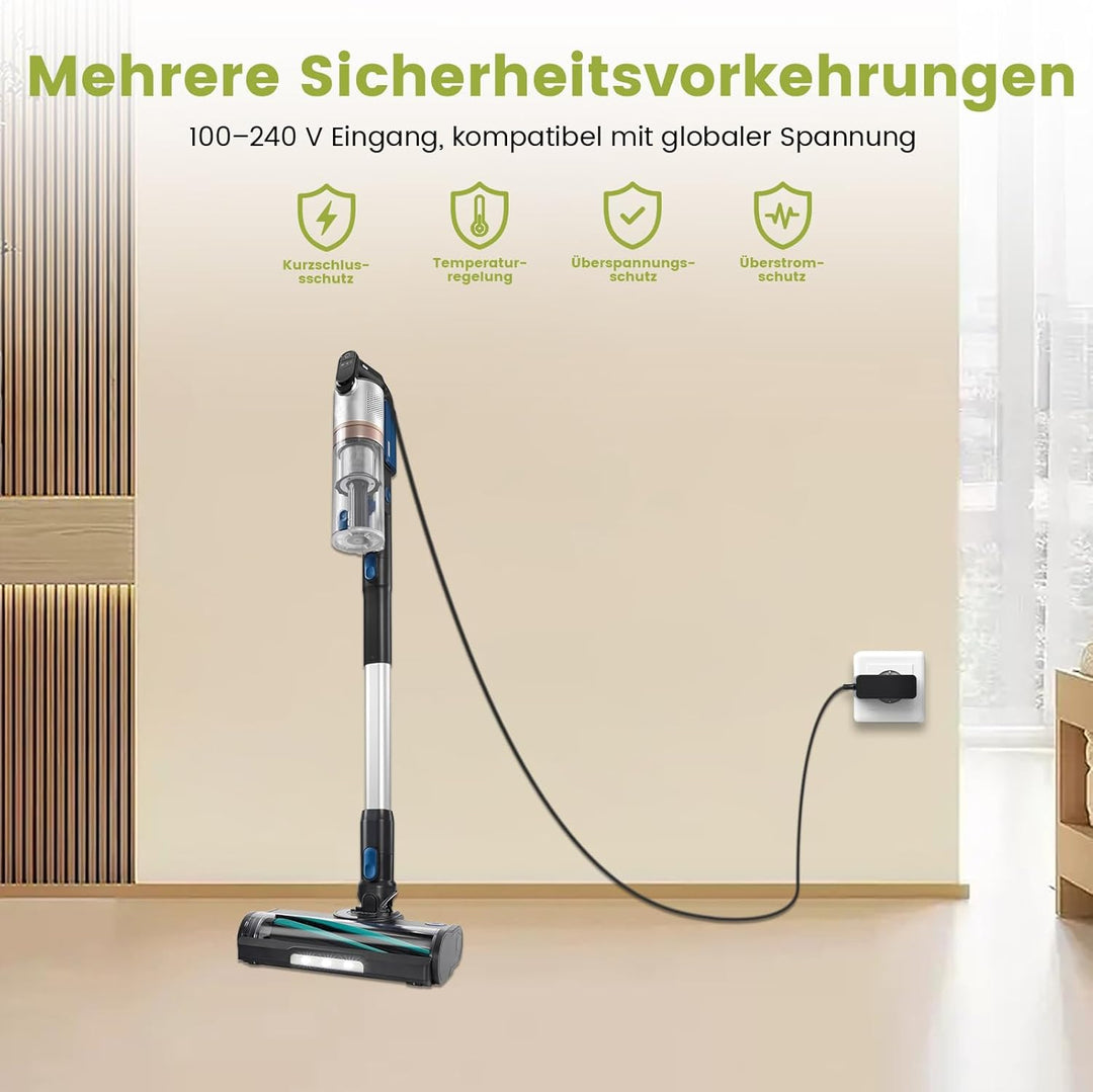 Staubsauger Ladegerät Kompatibel mit Levoit LVAC-300 Akku Staubsauger 27V Ersatz Netzteil Kabel Schw