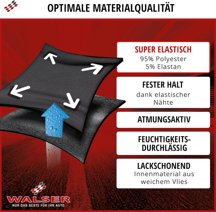 Walser Premium Abdeckung Auto Indoor Stretch Plus Qualitätssieger Sehr Gut* Autoabdeckung Winter Aut