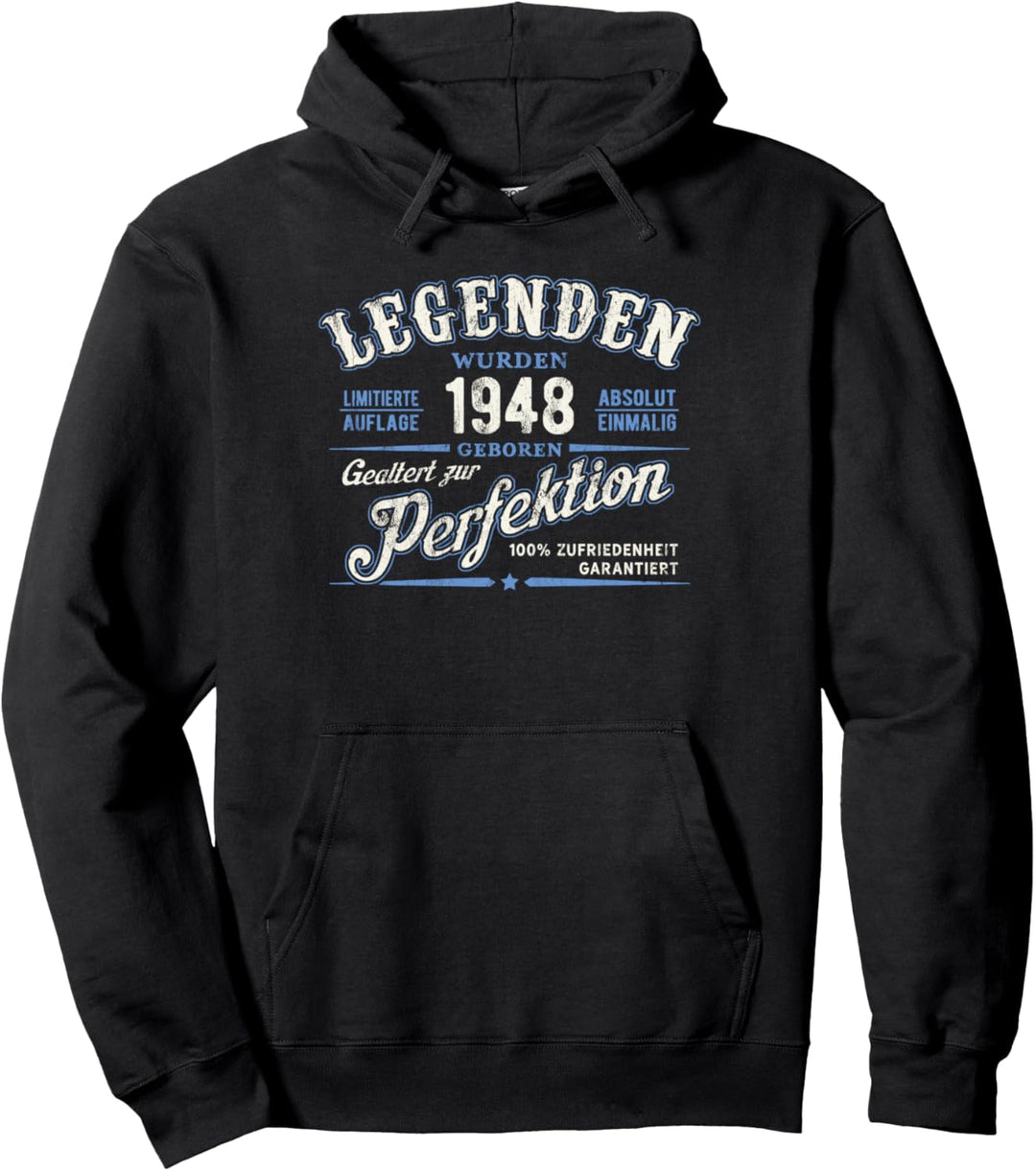 Vintage 76 Geburtstag Geboren 1948 Gealtert Zur Perfektion Pullover Hoodie