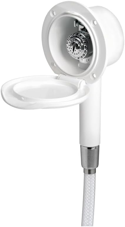 Osculati Classic Evo Deckdusche, weiss PVC-Schlauch 4 mm Vertikal montiert