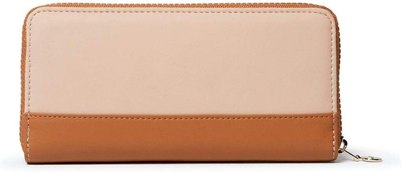 Desigual Damen Mone_rhapsody Zip Around Geldbörse, Braun-Beige, 2x9.5x19 cm