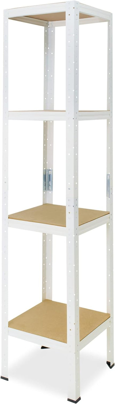 shelfplaza® 155x60x60cm Home Schwerlastregal weiss/Metallregal mit 4 Böden/Kellerregal Metall, Garag