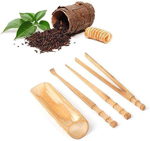 4 Stücke Natürliche Bambus Tee-Set Chinesische Klassische Teeservice Werkzeug Teezeremonie Zubehör K