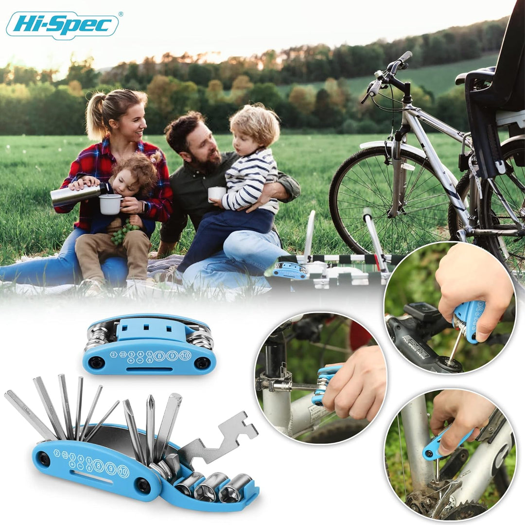Hi-Spec 48-tlg. Blaues Werkzeugset in Werkzeugkoffer Freizeit-Set für Fahrradreparatur und Camping p