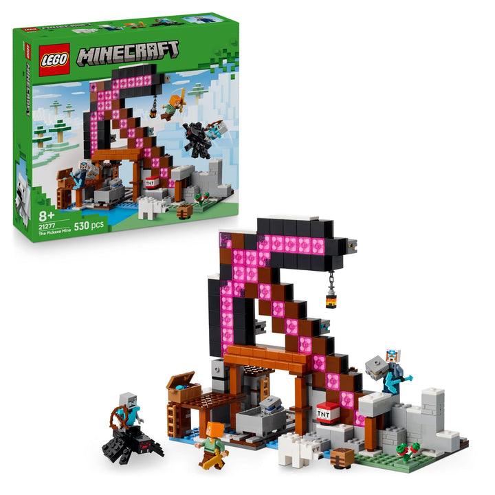 LEGO Minecraft Die Spitzhackenmine - Interaktives Spielzeug für Kinder - Alex, Minenarbeiter und Str