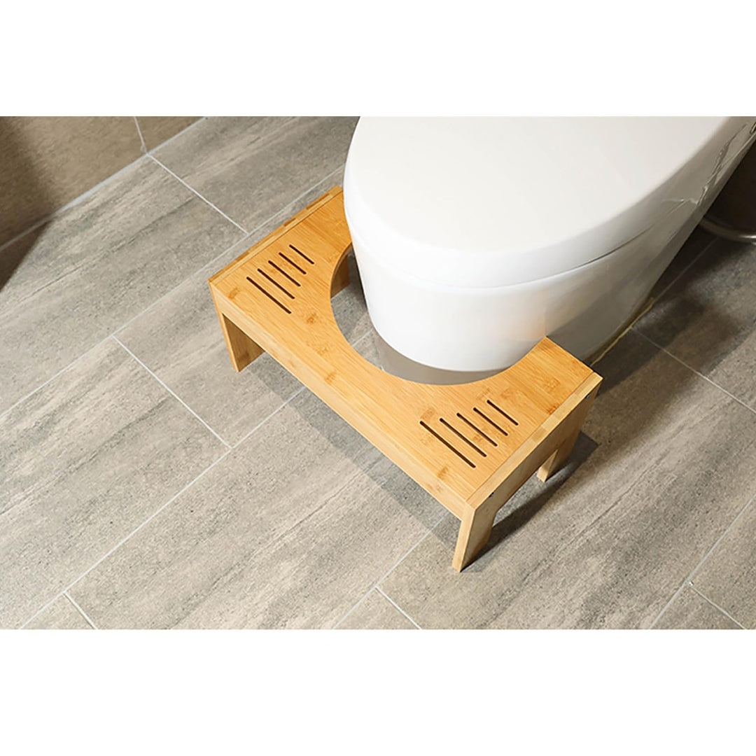 Toilettenhocker Erwachsene, Toilettenhocker WC-Hocker aus Bambus toilettenhocker holz, Tragbar 7-9in