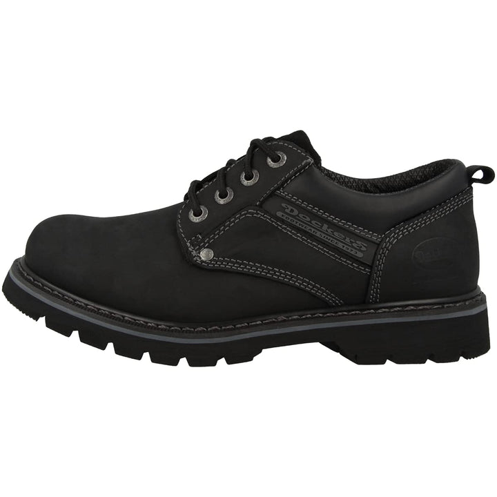 Dockers by Gerli Herren Schnürstiefeletten, Männer Schnürschuhe 40 EU Schwarz 100, 40 EU Schwarz 100