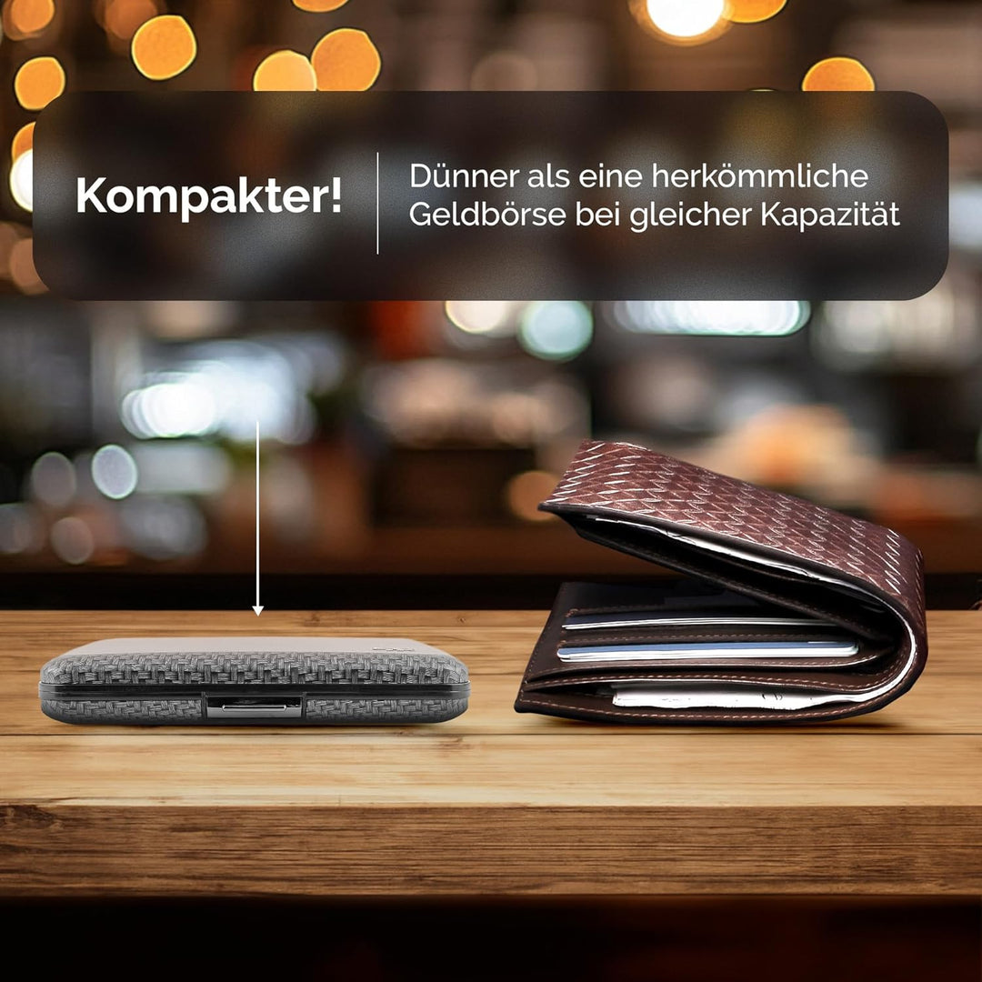 ÖGON -DESIGNS- V2 Smart Case Large - Aluminium Geldbörse - RFID Blockierung Kartenhalter - Kapazität