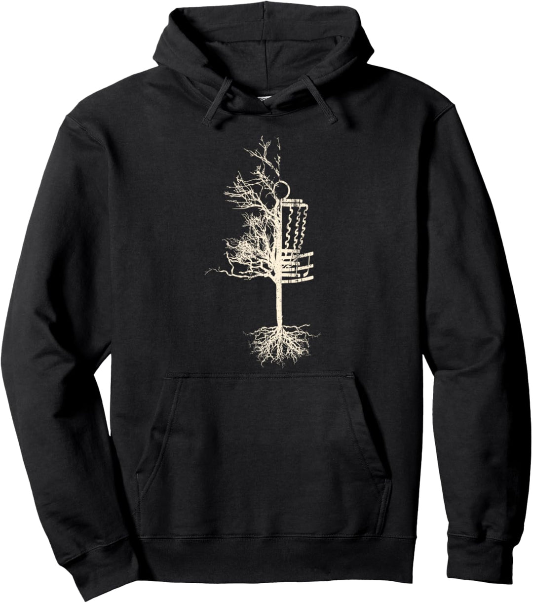 Disc Golf Frisbee Korb Baum lustig Vintage Retro Sport Pullover Hoodie