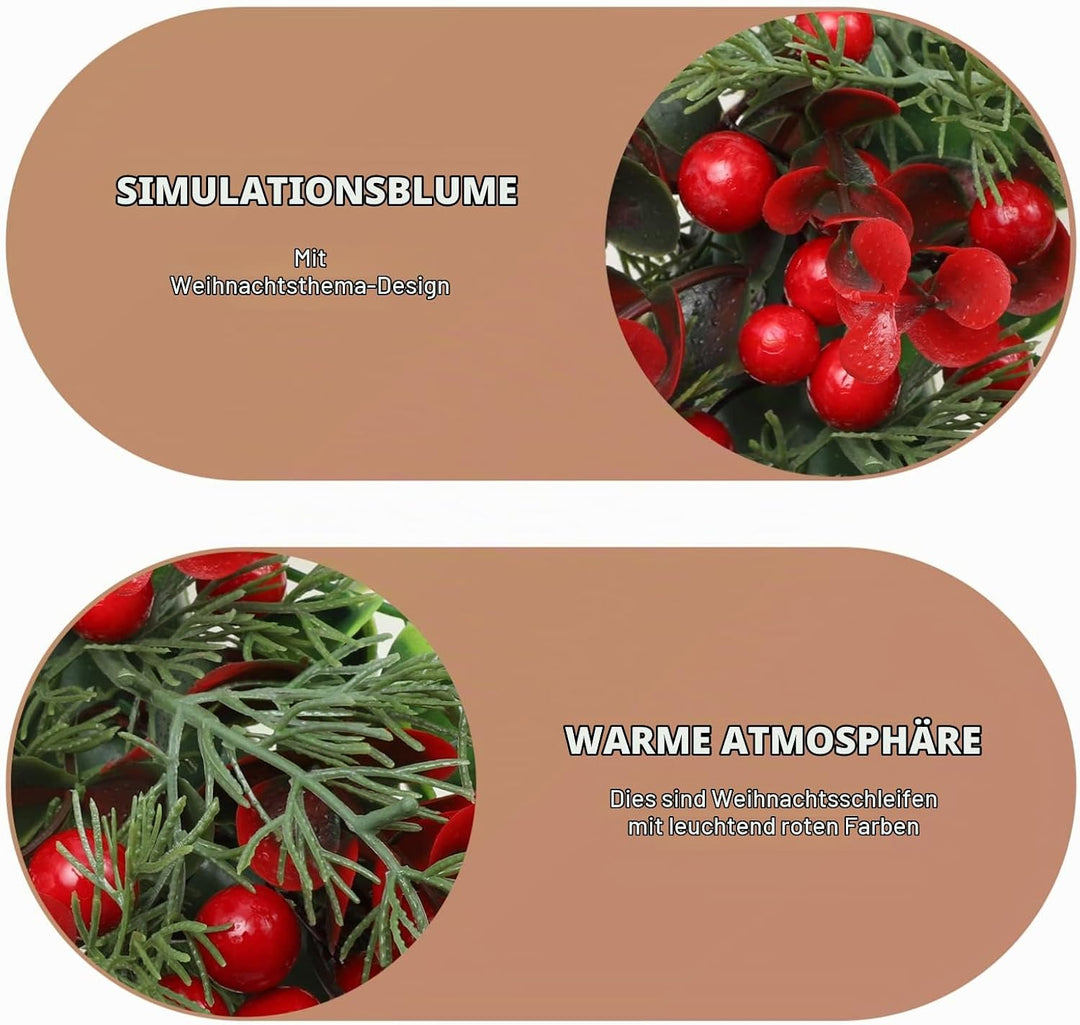VALICLUD Weihnachtskranz Tannenkranz Türkranz Beerenkranz: Weihnachten Kranz Beeren Girlande Winterk