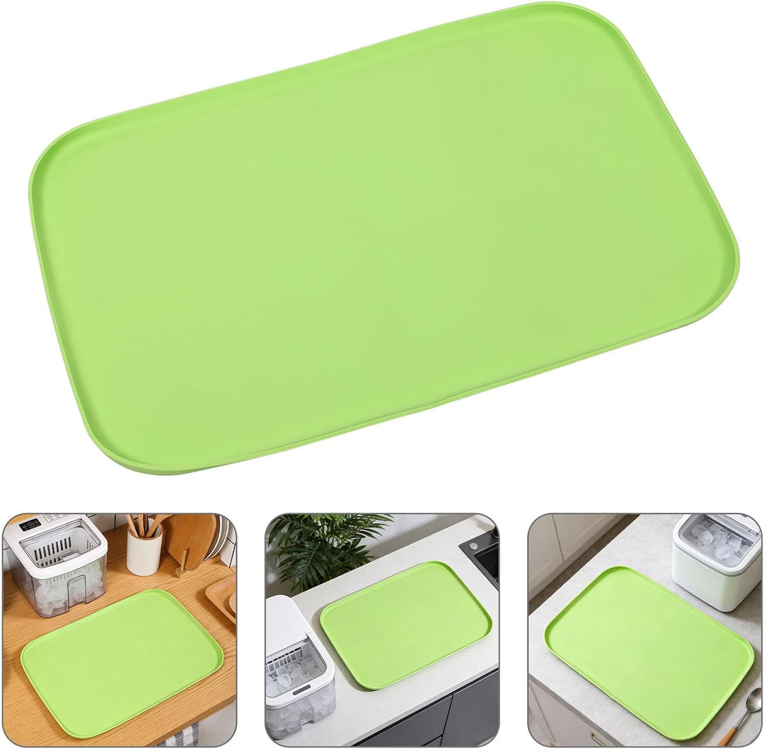 Angoily Eisbereiter Silikon Drip Tray für Arbeitsplatte, Grün
