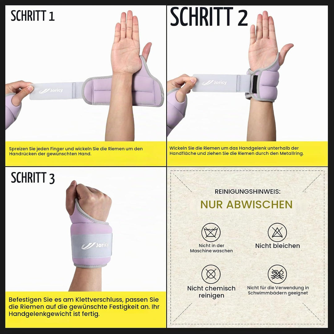 Handgelenkgewichte Gewichtsmanschetten Handgelenk Gewichte für Arme Männer Frauen 1 1,5 2 2,5 3 kg 1