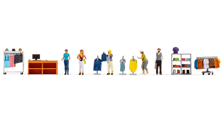 NOCH 16241 Figuren-Themenwelt Modegeschäft, Mehrfarbig