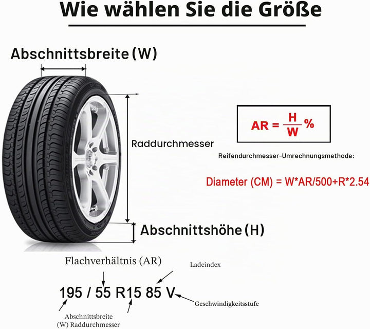 Geloo Auto Reifentaschen-Set, 13-16&