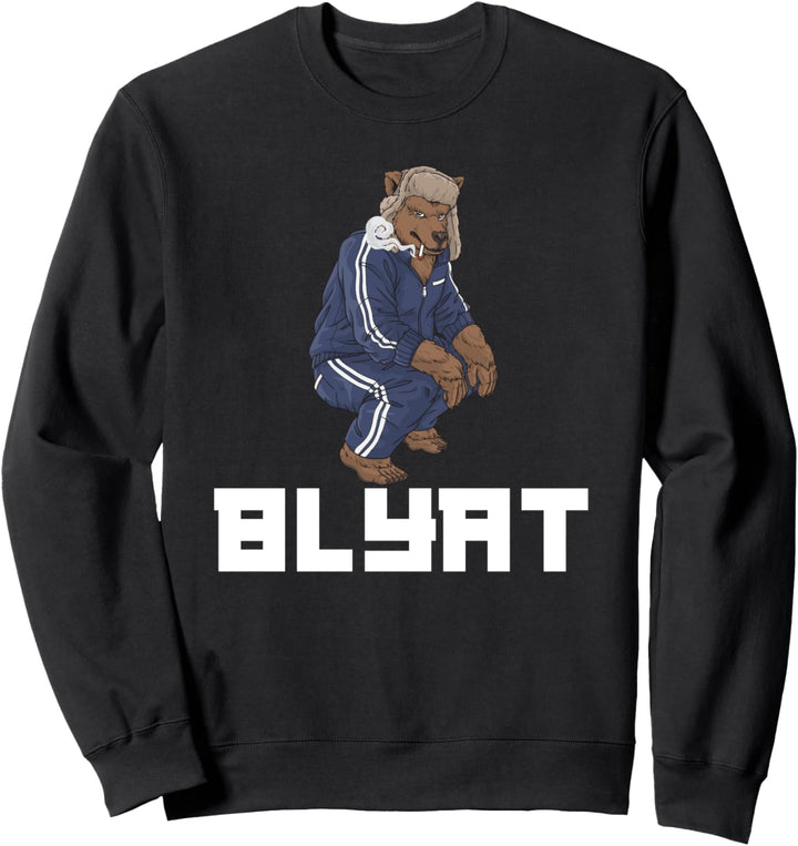 Lustiges Russland Bär Russenhocke Russen Blyat Sweatshirt