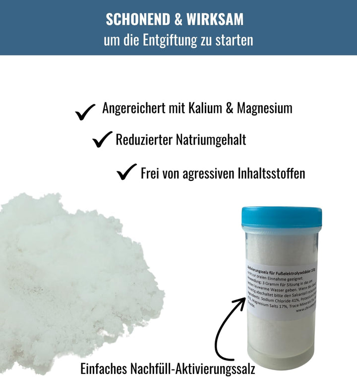 chi-enterprise 1000g Aktivierungssalz zum Nachfüllen für Fusselektrolysebäder I Zusatz für Royal Spa