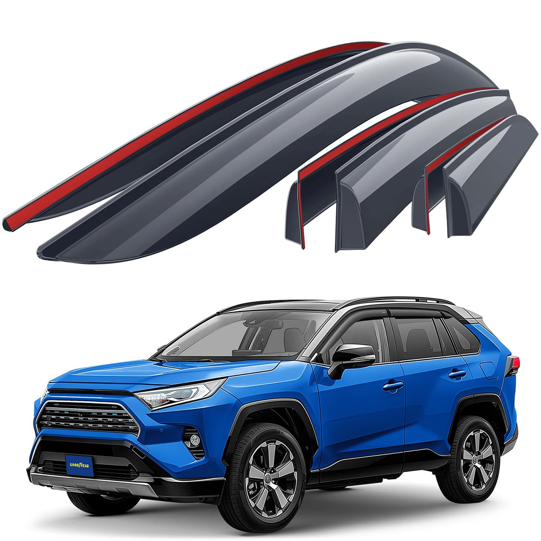 Goodyear Windabweiser für/kompatible mit Toyota RAV4 2019-2025 (V) - Stick-on Regenabweiser - Autofe