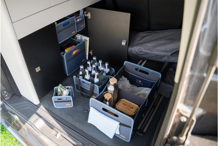 BERGER Faltbox Milo Maxi | klappbare Aufbewahrungsbox | Organizer für Auto Haushalt Camping | faltba