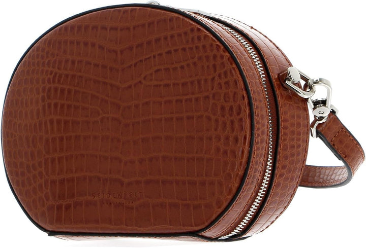 Seidenfelt Odense Schultertasche 18 cm cognac
