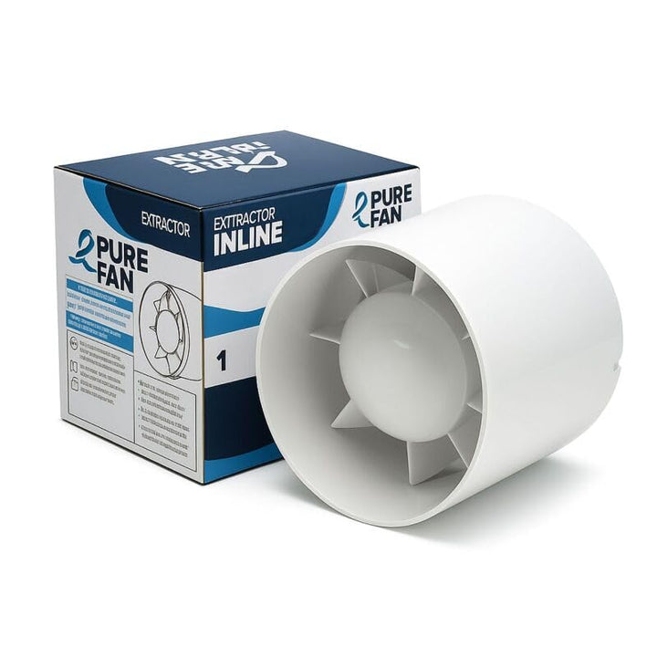 Weedness Grow Lüfter 107 m³/h 100 mm Anschluss - Anbau Indoor Abluft Rohrlüfter Abluftventilator Roh