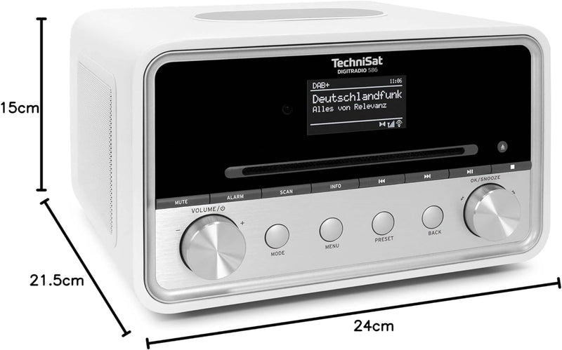 TechniSat DIGITRADIO 586 – DAB+ Hybridradio (Internetradio, UKW, Bluetooth, Spotify, Wireless Chargi