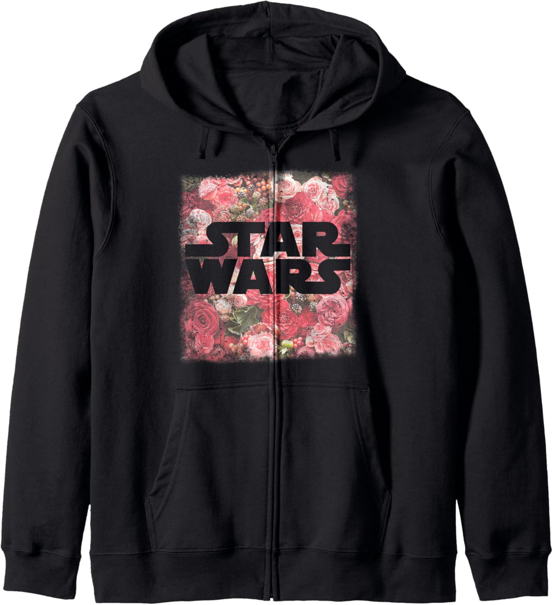 Star Wars Rose Floral Print Logo Fill Pattern Kapuzenjacke