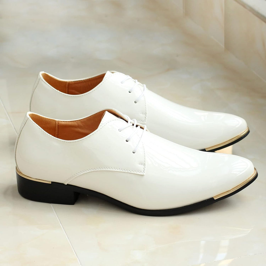zpllsbratos Herren Lederschuhe Lackschuhe Derby Schnürhalbschuhe Oxford Hochzeit Schuhe 38-48 47 EU