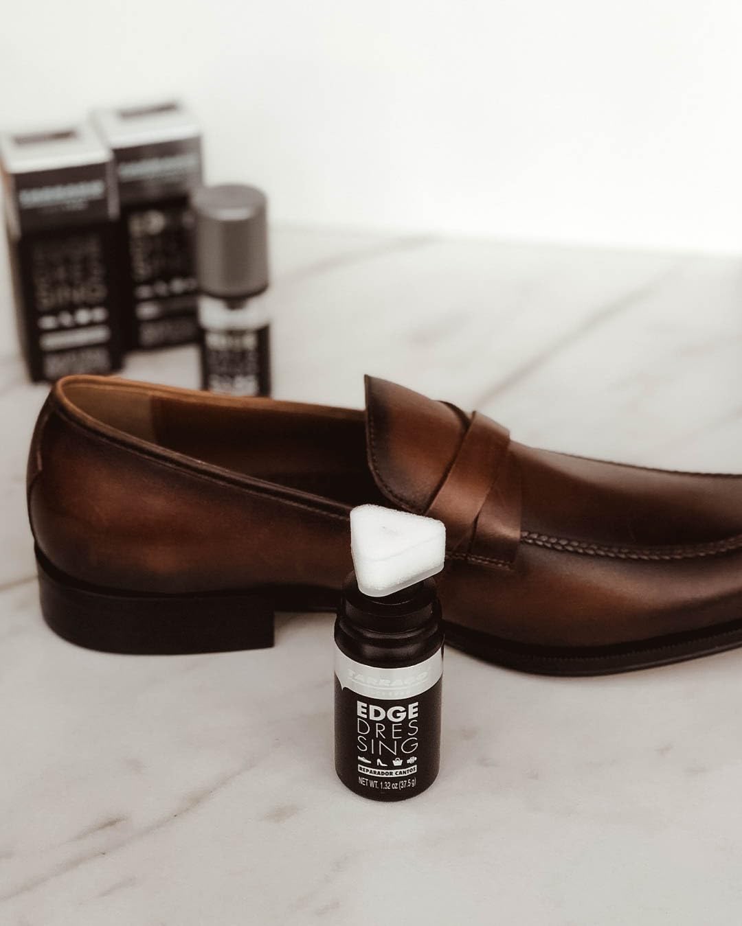 Tarrago | Edge Dressing 35 ml | Schuhpflege und Reparaturfarbe für Leder und Gummioberflächen | Kant