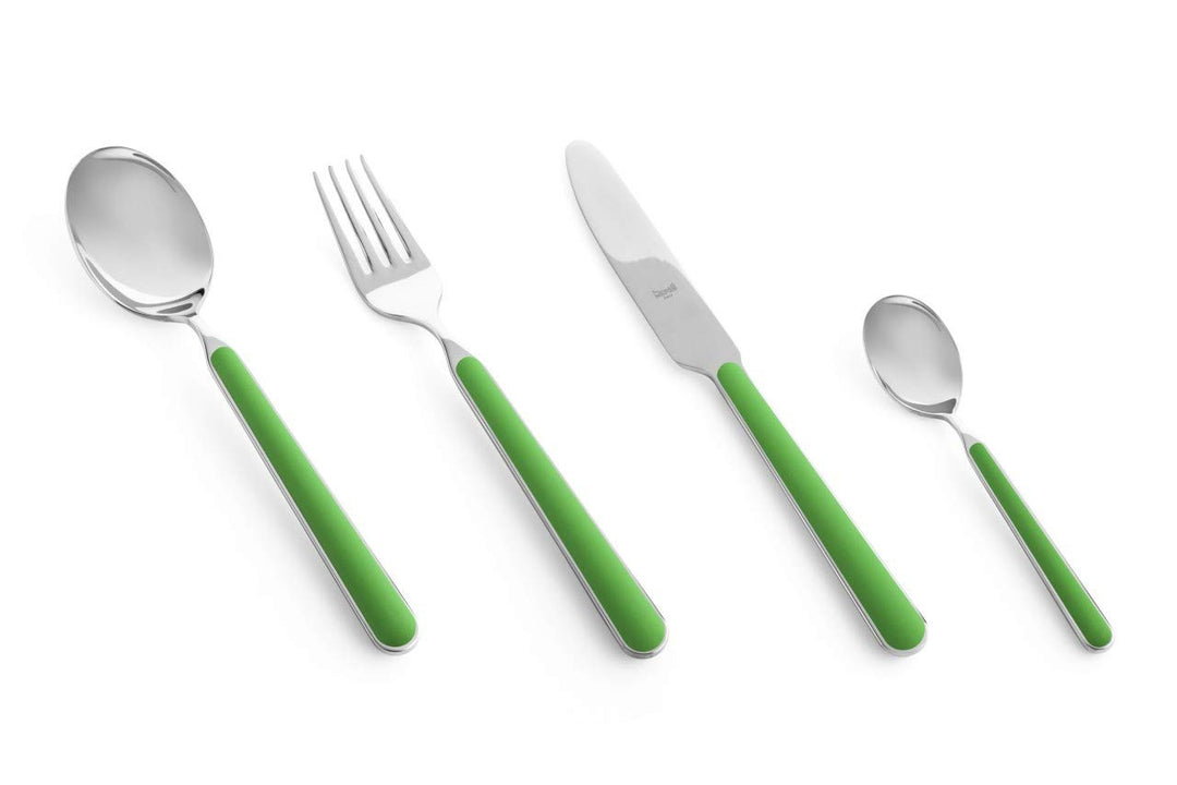 Mepra SPA 10A722024 Besteckgarnitur, Design Millen Vert Pomme, 24-teilig Apfelgrün 24 Stück, Set, Ap