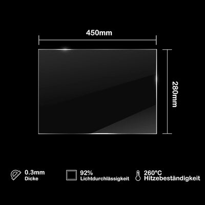 Antinsky ACF Film 280 x 450 mm, 1 Stück PFA Release Film für LCD Resin 3D Drucker Phrozen Sonic Mega