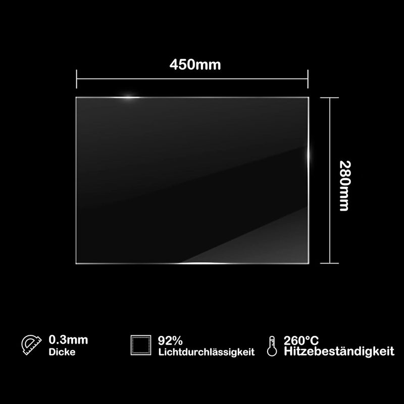 Antinsky ACF Film 280 x 450 mm, 1 Stück PFA Release Film für LCD Resin 3D Drucker Phrozen Sonic Mega