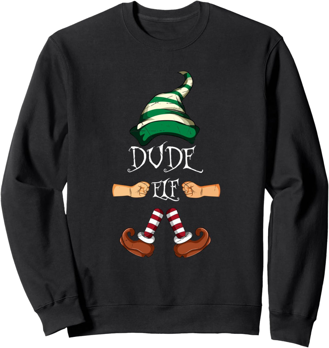 Frohe Weihnachten Pajama Geschenk Weihnachtself Dude Sweatshirt