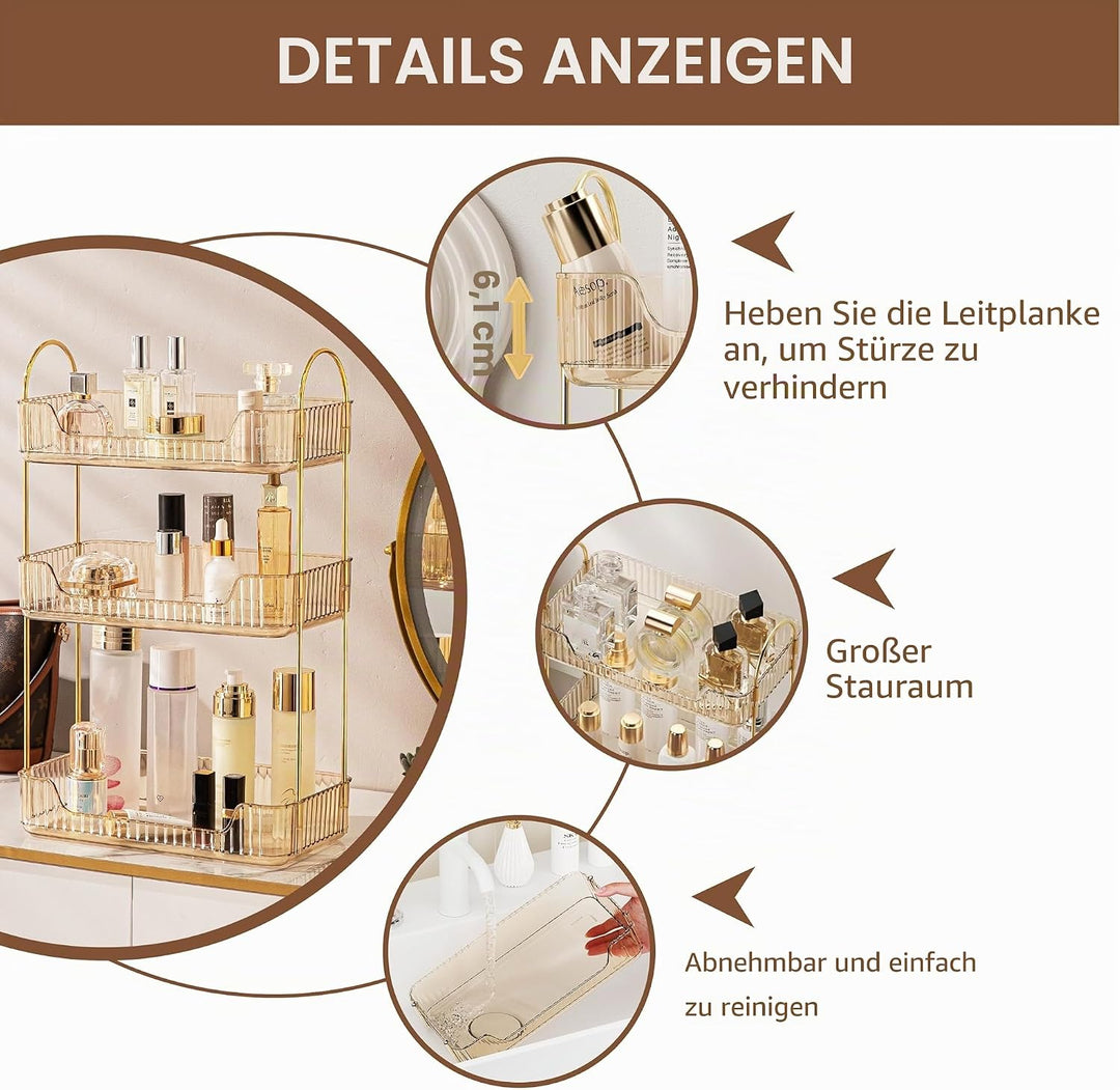 CESTATIVO Make up Organizer, Kosmetik Organizer, Beauty Organizer, Hautpflege Organizer für Badezimm