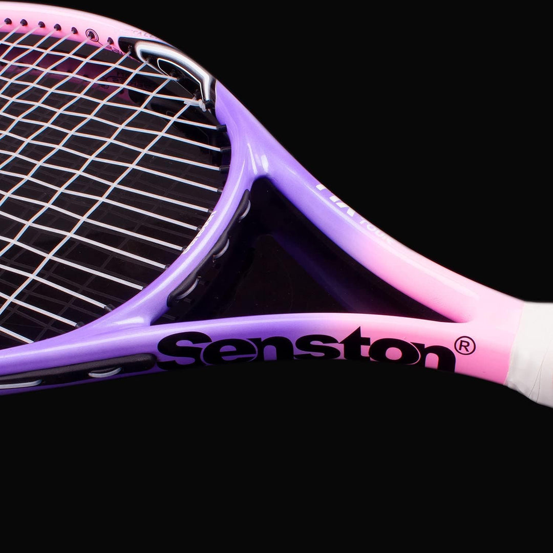 Senston Tennisschläger 19/23/25 One-Piece-Design Tennis Schläger mit Tennistasche,Overgrip,Vibration