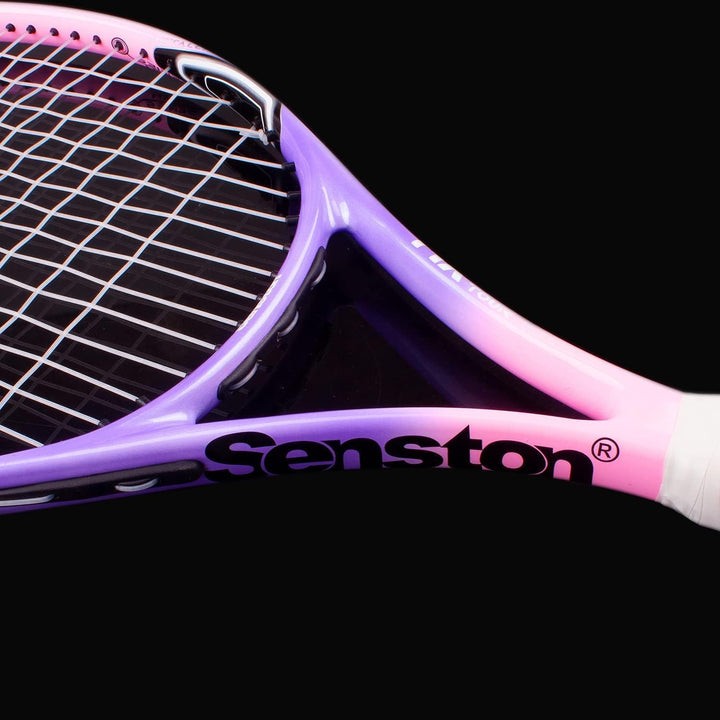 Senston Tennisschläger 19/23/25 One-Piece-Design Tennis Schläger mit Tennistasche,Overgrip,Vibration