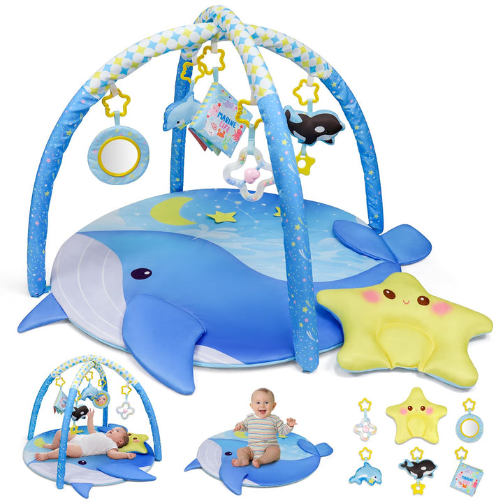 Dr.Rapeti Spieldecke mit Spielbogen, Spieldecke, Krabbeldecke mit Spielbogen, Padded Mat for Newborn