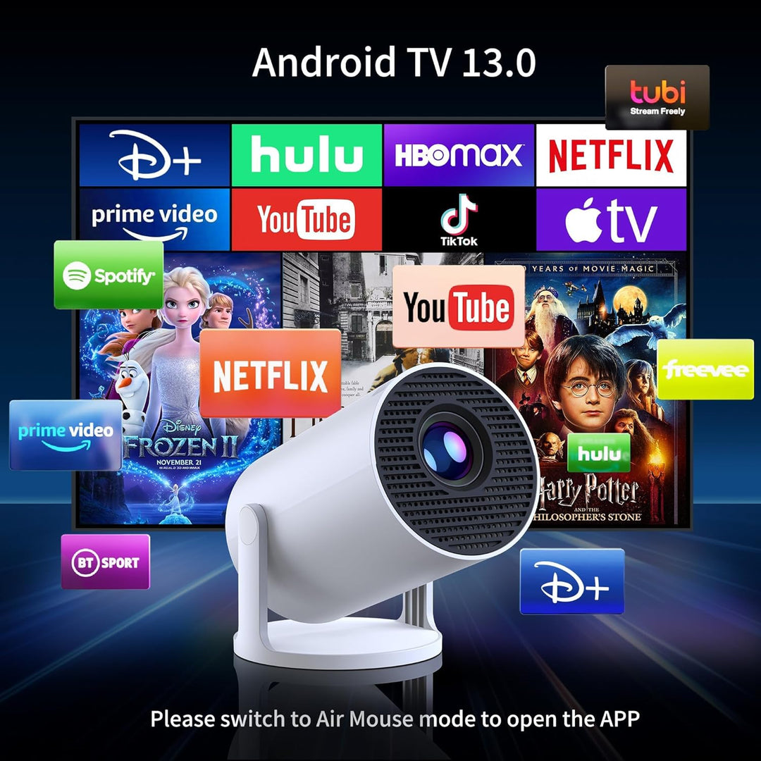 Beamer Bluetooth - YOTON 5G WiFi Mini Beamer Full HD WLAN, Native 1080P Projektor mit HDMI/AV/USB-Ei