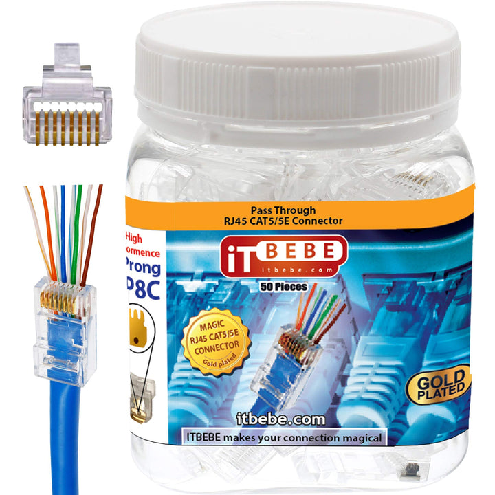 EZ RJ45 CAT5e Stecker von itbebe Stecker Quantity 50, Quantity 50