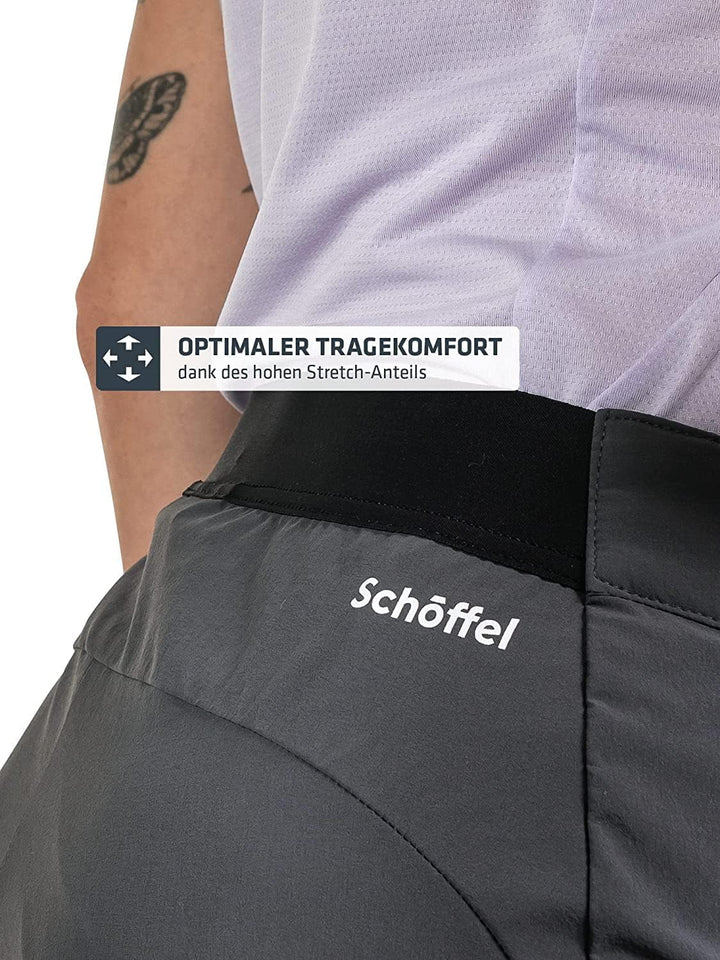 Schöffel Damen Pants Hestad L, robuste, schnell trocknende Outdoor Hose, Damen Hose mit bequemer Pas