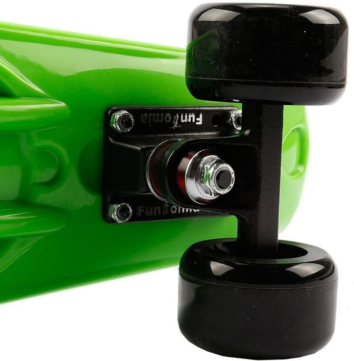 FunTomia Miniboard Cruiser Skateboard mit 70/65mm Big Wheel Rollen inkl. MACH1 Kugellager grün mit R