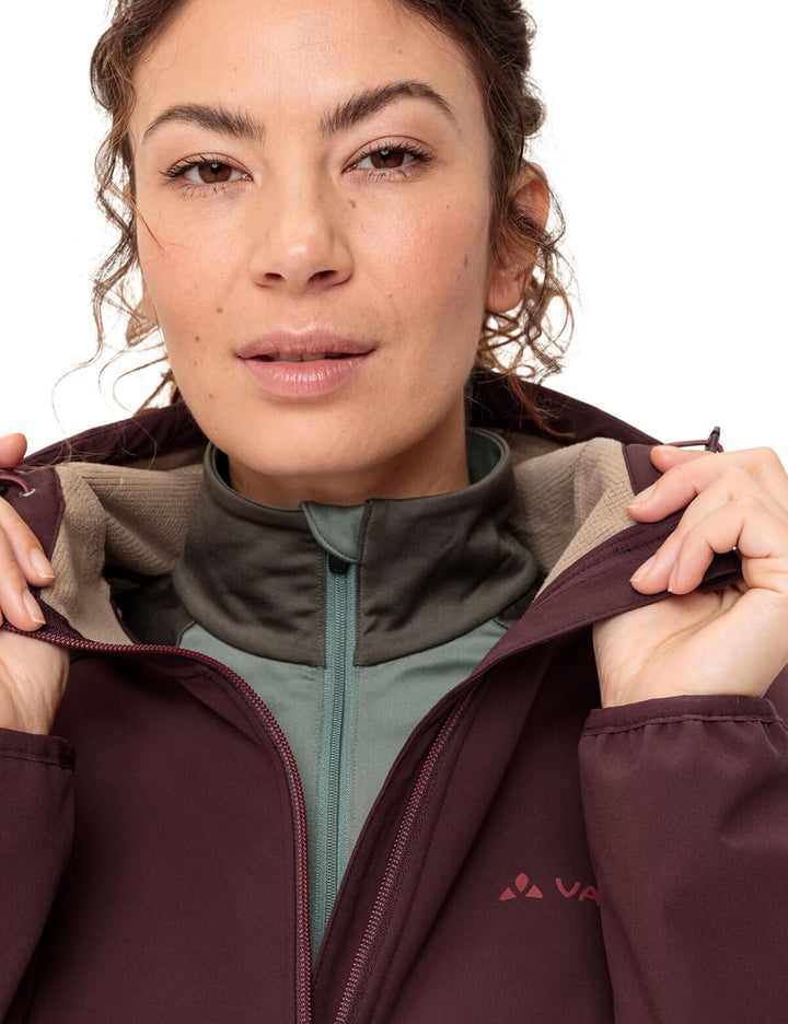 VAUDE Damen Women's Moena Softshell Parka Jacke, dark oak