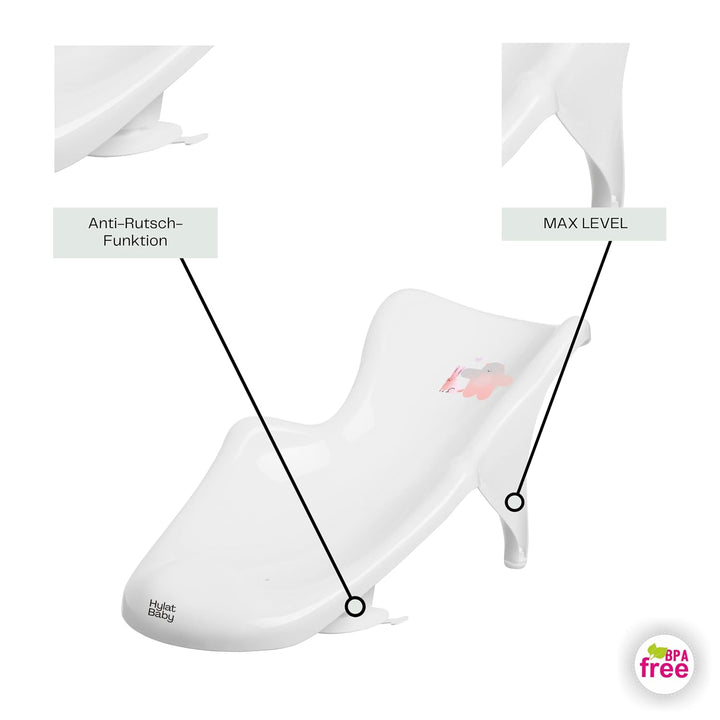 Hylat Baby Badewanneneinsatz Baby - wertvolle Badehilfe für Säuglinge und Babys von Geburt bis ca. 6