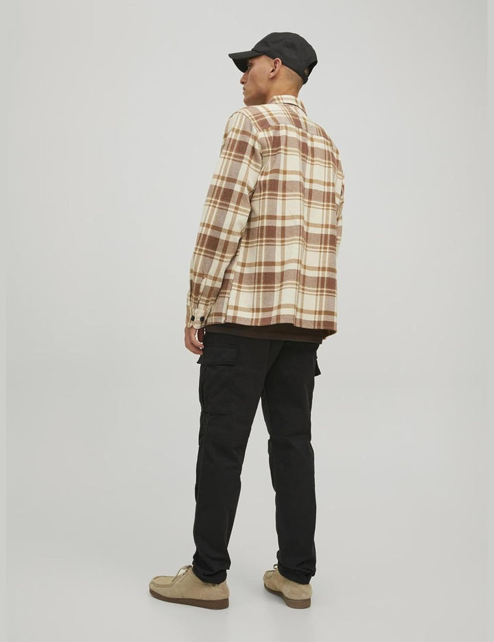 JACK & JONES Male Cargo-Hose Carrot fit Cargo-Hose 27W / 30L Black/Detail:solid, 27W / 30L Black/Det