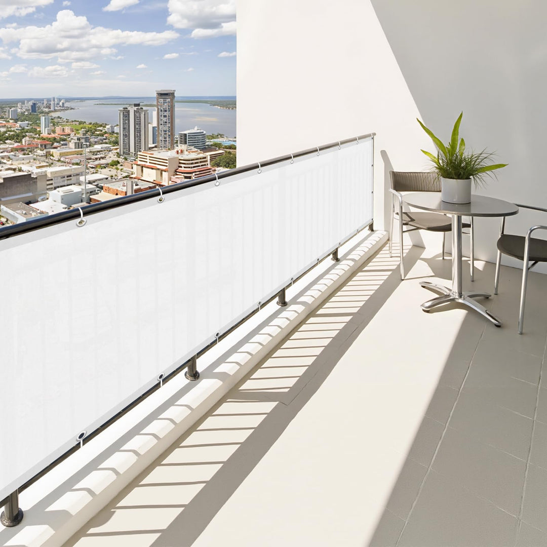 SUNNY GUARD Balkon Sichtschutz Wetterfest 90x500cm Balkonverkleidung Balkonabdeckung Balkonumspannun