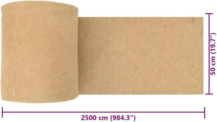 vidaXL Nagermatte Hanf 0,5x25 m 5 mm, Nagerteppich, Nagermatte 100% Hanf, Hanfmatte für Nagetiere, H