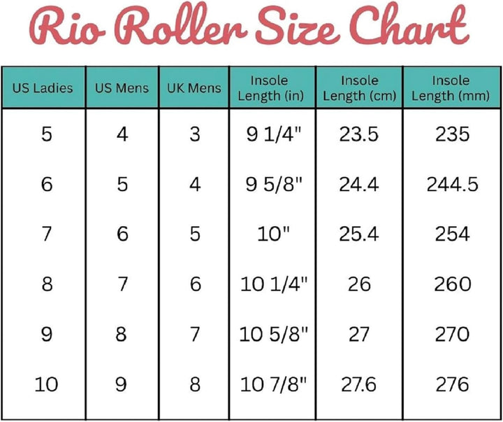 Rio Roller Unisex-Erwachsene Rosa Quad Skates Rollschuhe 40.5 Schwarz, 40.5 Schwarz