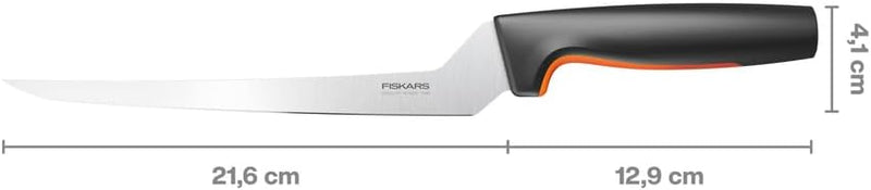 Fiskars Filetiermesser, Functional Form, Gesamtlänge: 35 cm, Japanischer Edelstahl/Kunststoff, 10575