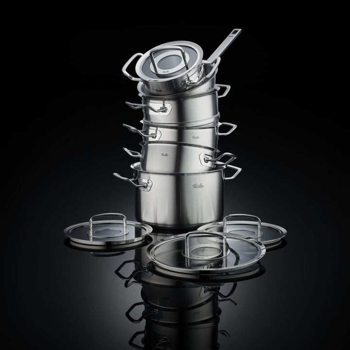 Fissler Original-Profi Collection/Edelstahl-Kochtopfset, 6-teilig, Töpfe mit Glas-Deckel (3 Kochtöpf