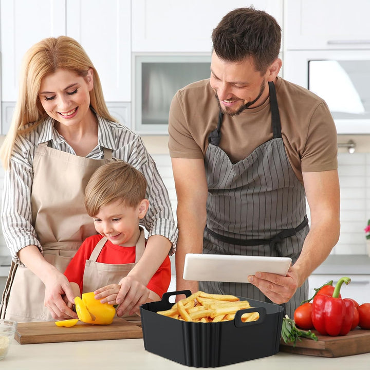 2 Stück Silikonform Heissluftfritteuse zubehör für Ninja Airfryer AF180EU 6,2L, Wiederverwendbare Ai